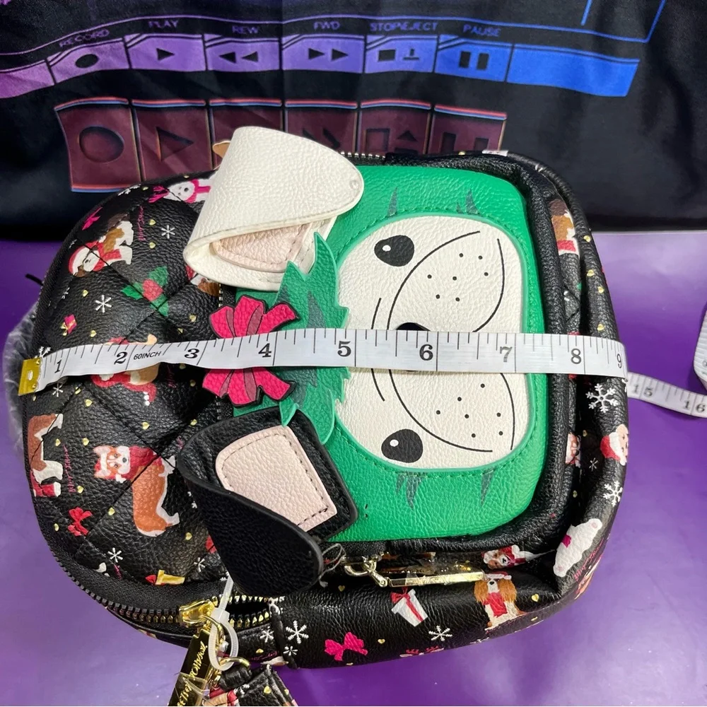 Betsey Johnson Christmas Dogs Small Backpack